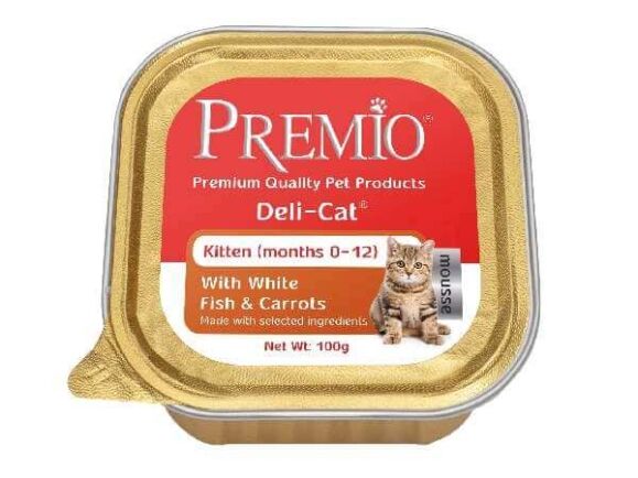 מעדן פרמיו לחתול קיטן - דגי ים ברוטב 100 גרם