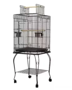 כלוב לתוכי עם עגלה – מושלם לתוכי קוקטייל ותוכים האכלת יד