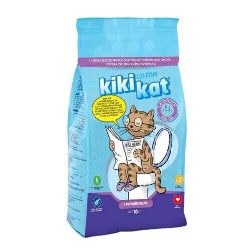 חול מתגבש לחתולים קיקי קאט בניחוח לבנדר - אריזת 10 ליטר