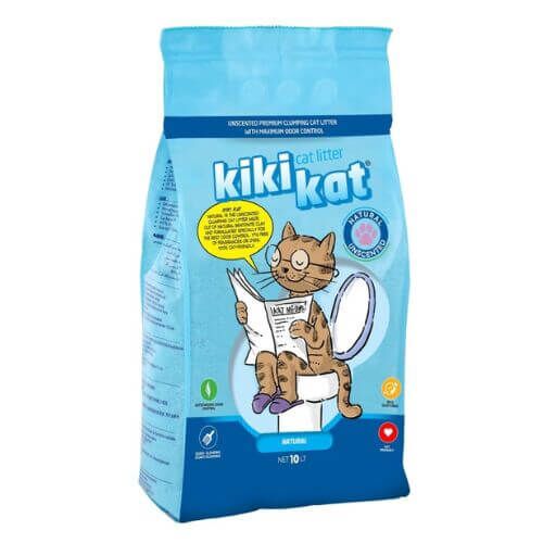 חול מתגבש לחתולים קיקי קאט טבעי ללא ניחוח - אריזת 10 ליטר